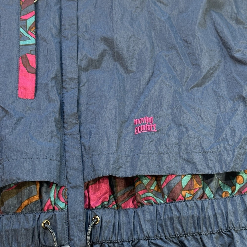 Vtg 90s Moving Comfort Windbreaker Jacket LG Full Zip Drawstring Waist - Picture 14 of 16
